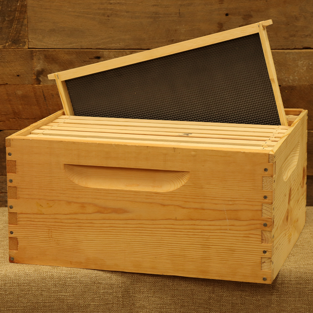 Assembled 9 5/8" Hive Body w/ 10 Frames