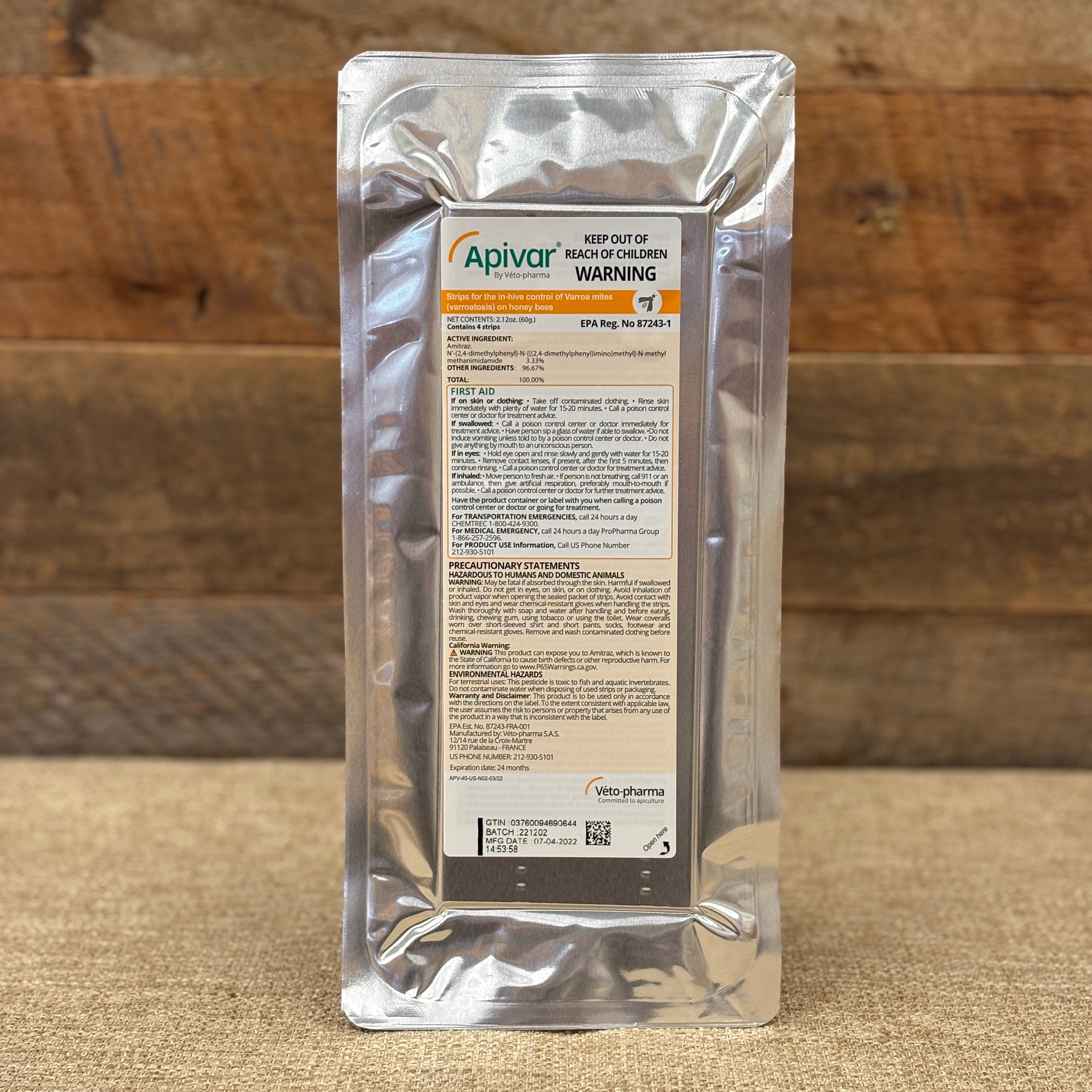 Apivar Mite Treatment