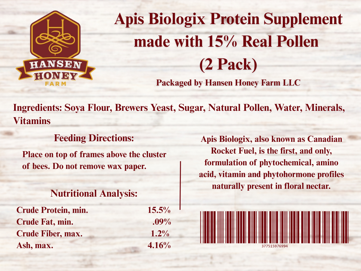 Apis Biologix Patties - 15% Real Pollen - 40 Pack