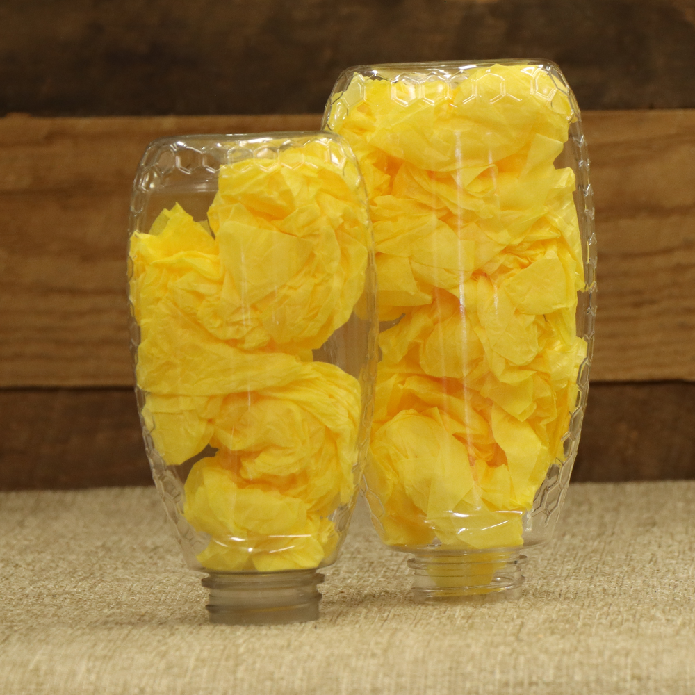 1 lb Inverted Plastic Jar w/ Hex Pattern - 24 Pack