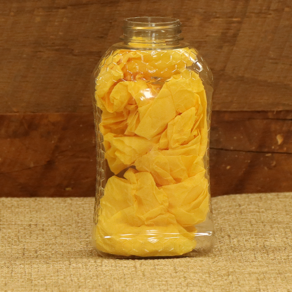 1 lb Plastic Hourglass Jar w/ Hex Pattern - 24 Pack