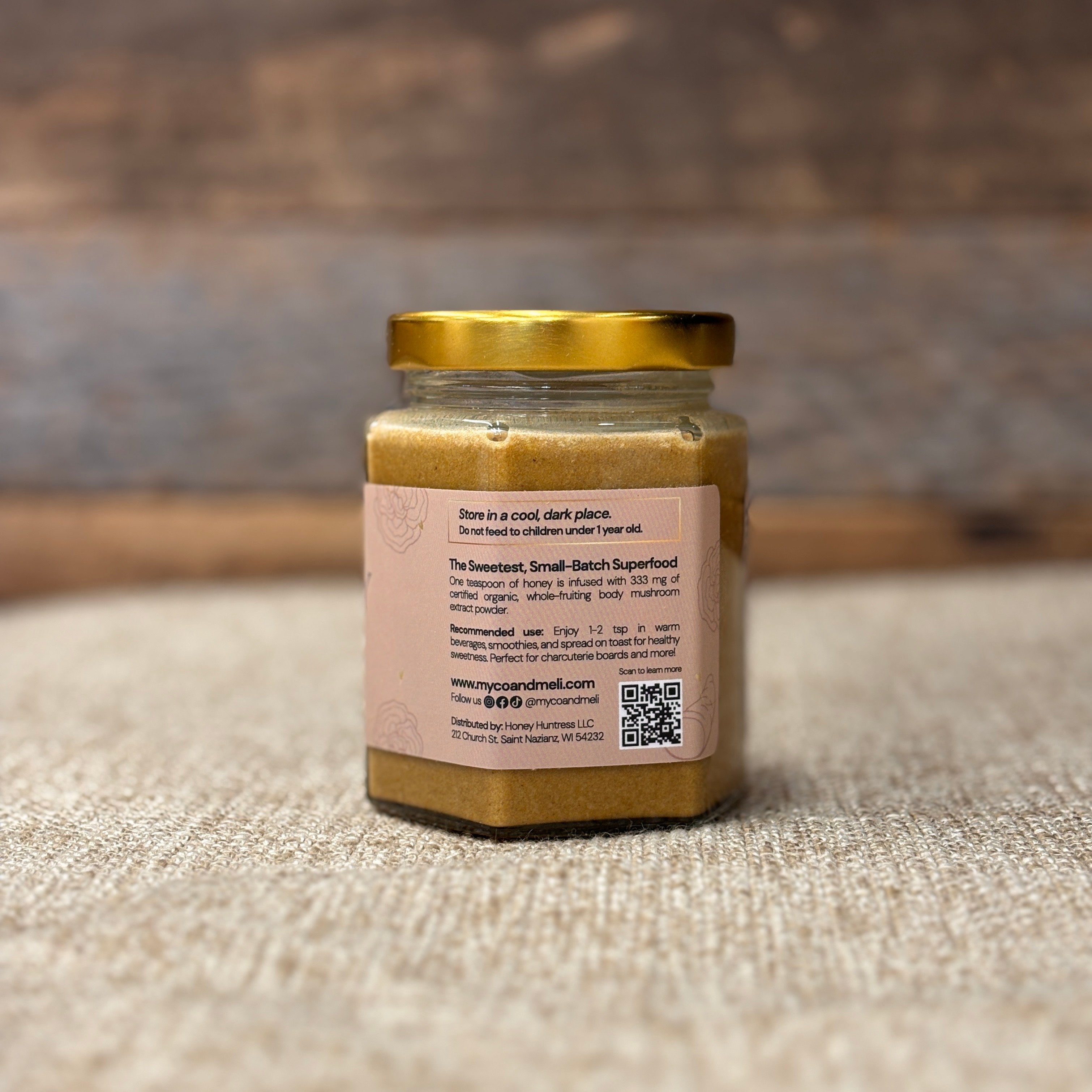 Longevity: Raw Creamed Honey with Organic Turkey Tail, Turmeric, and Black Pepper