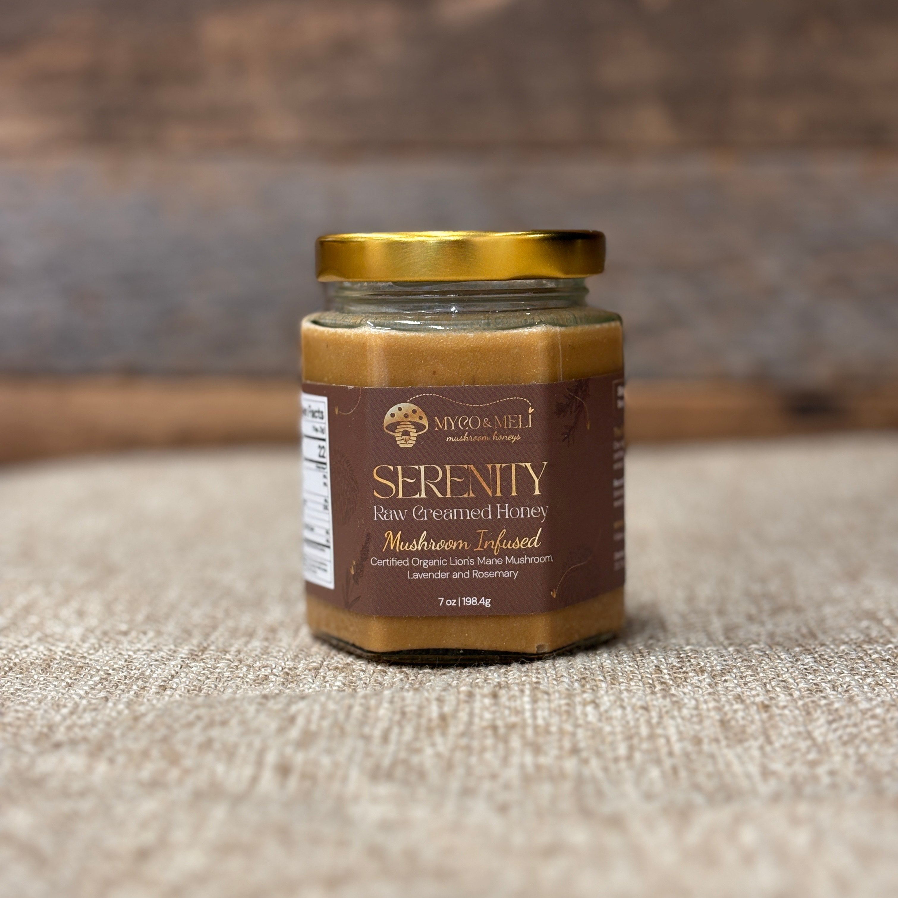 Serenity: Raw Creamed Honey with Organic Lion's Mane, Lavender, and Rosemary