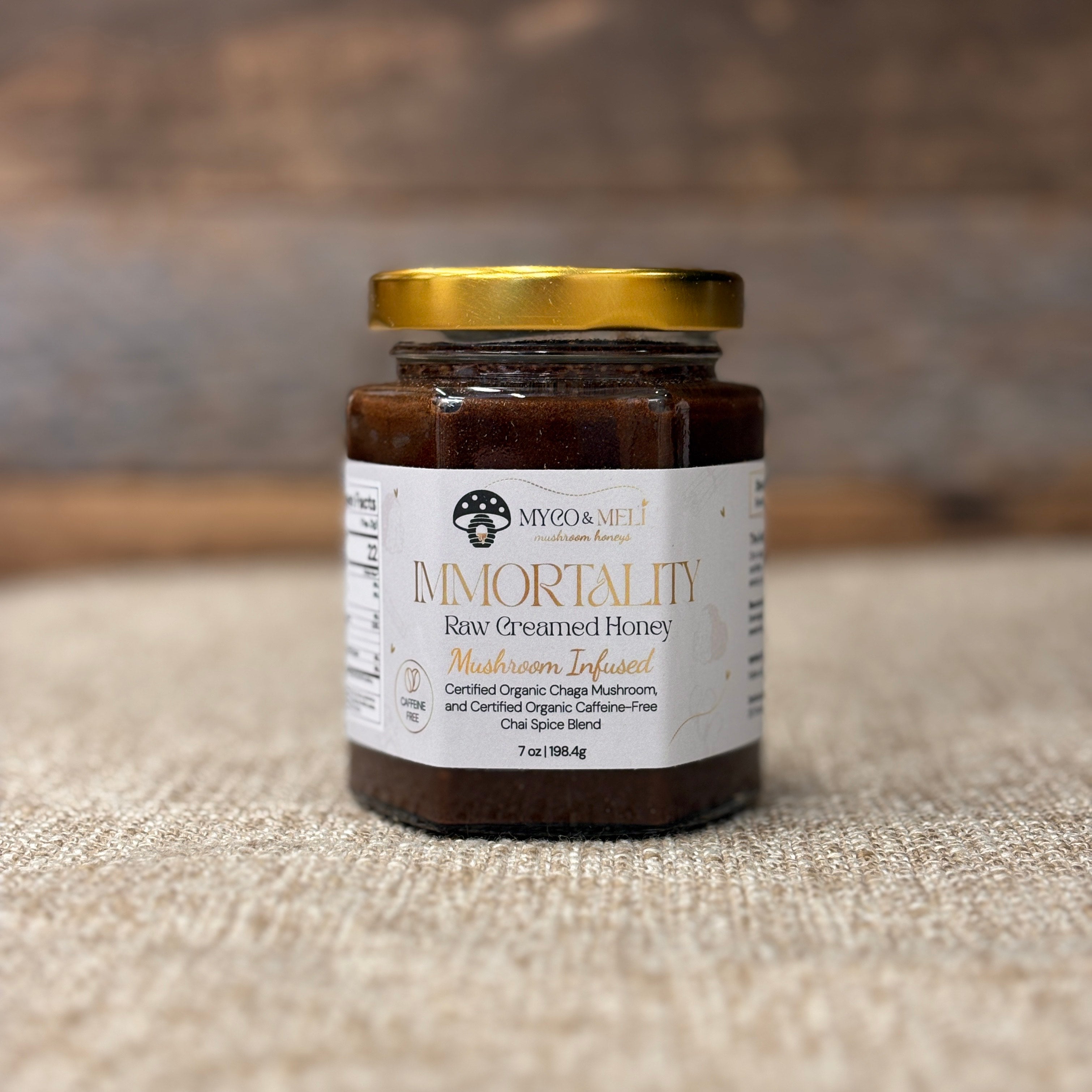 Immortality: Raw Creamed Honey with Organic Chaga and Chai Spices