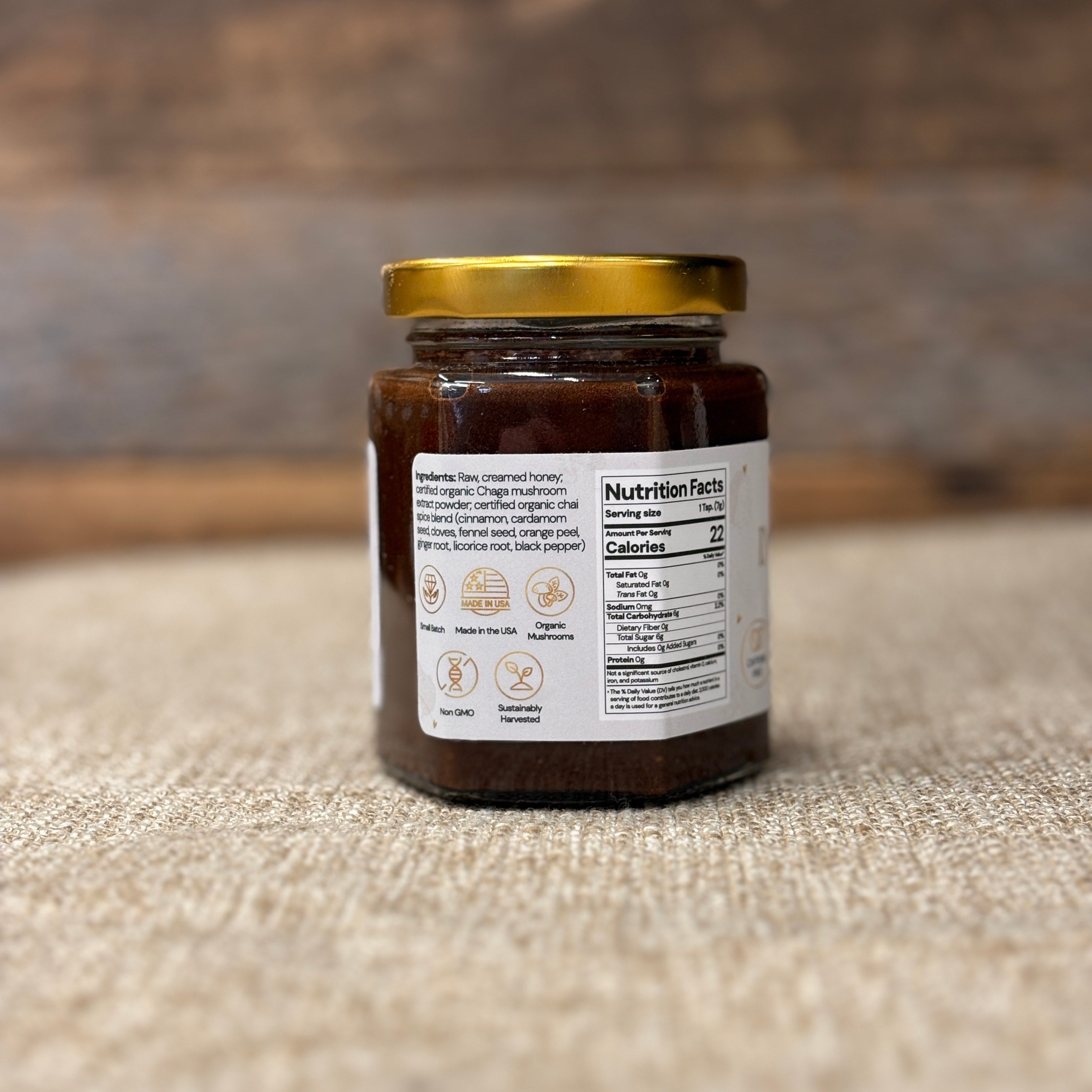 Immortality: Raw Creamed Honey with Organic Chaga and Chai Spices