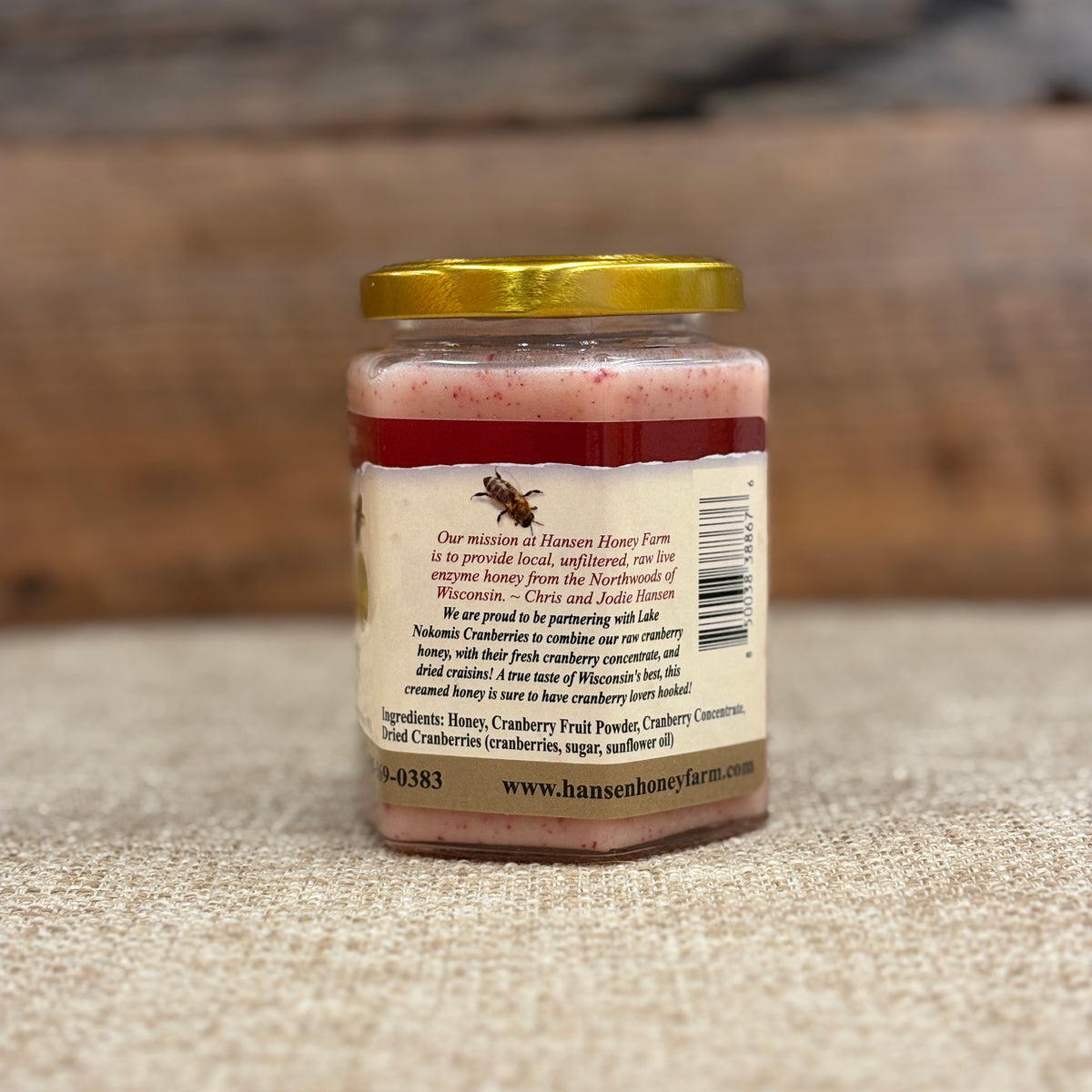 Cranberry Creamed Honey