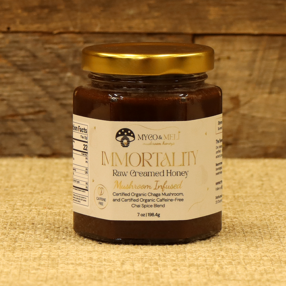 Immortality: Raw Creamed Honey with Organic Chaga and Chai Spices