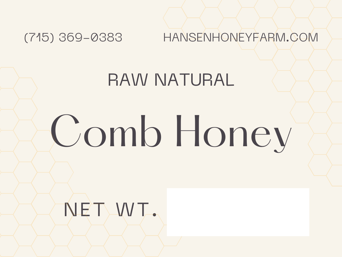 Minimalist Comb Honey Label