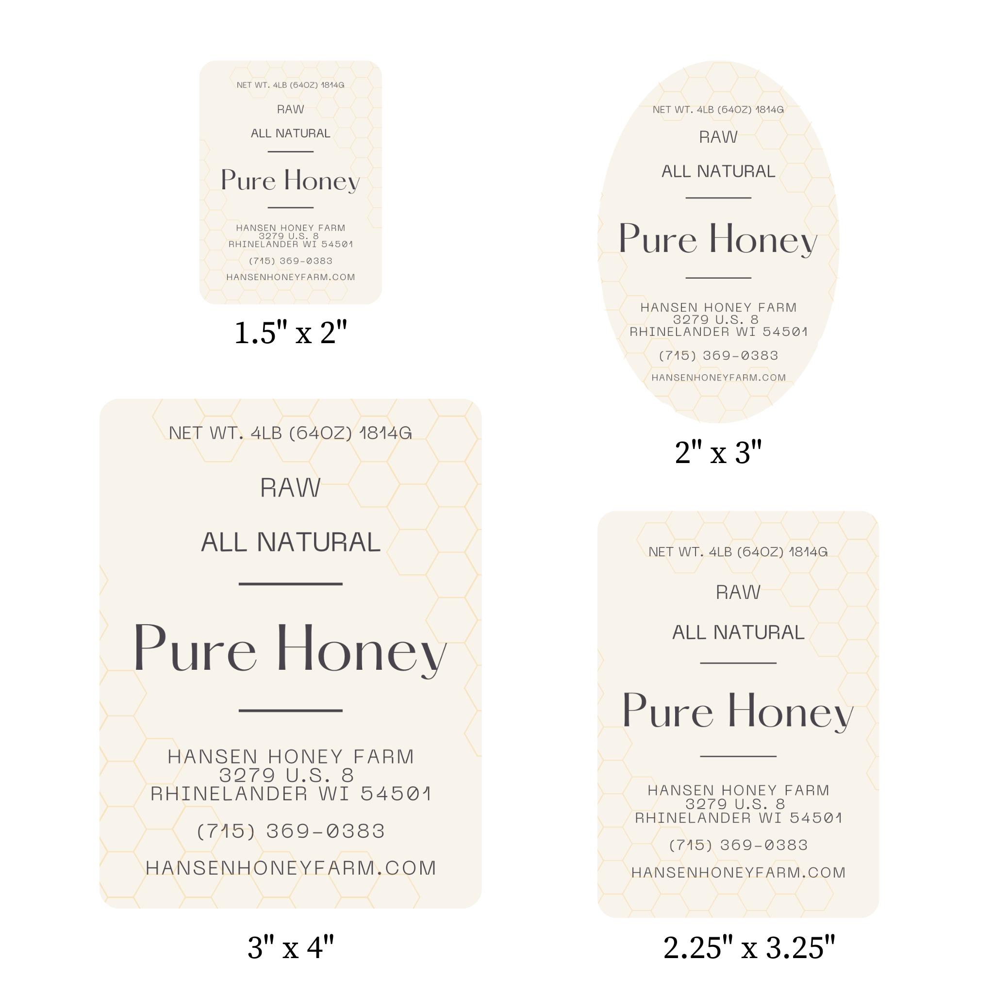 Minimalist Honey Label
