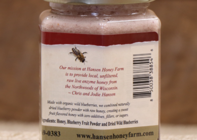 BLUEBERRY CREAMED HONEY LABEL