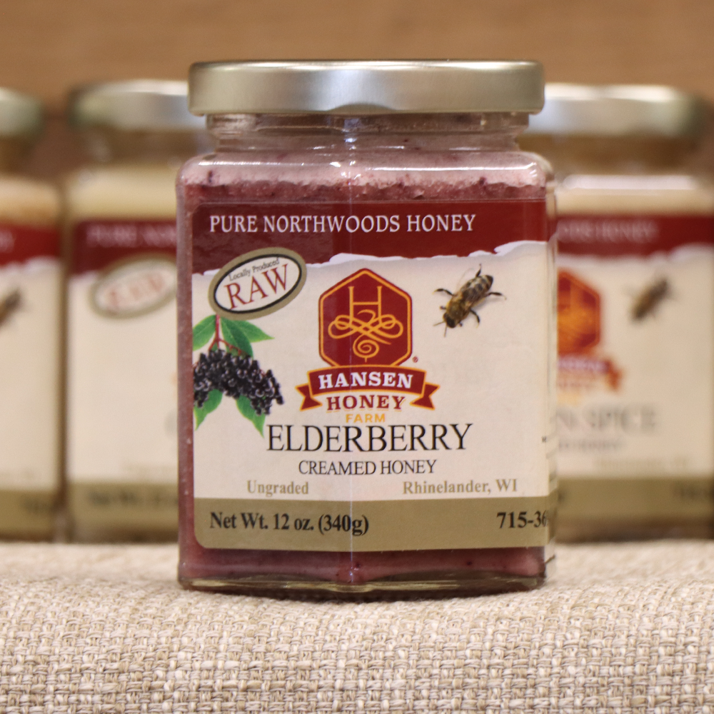 Elderberry Creamed Honey